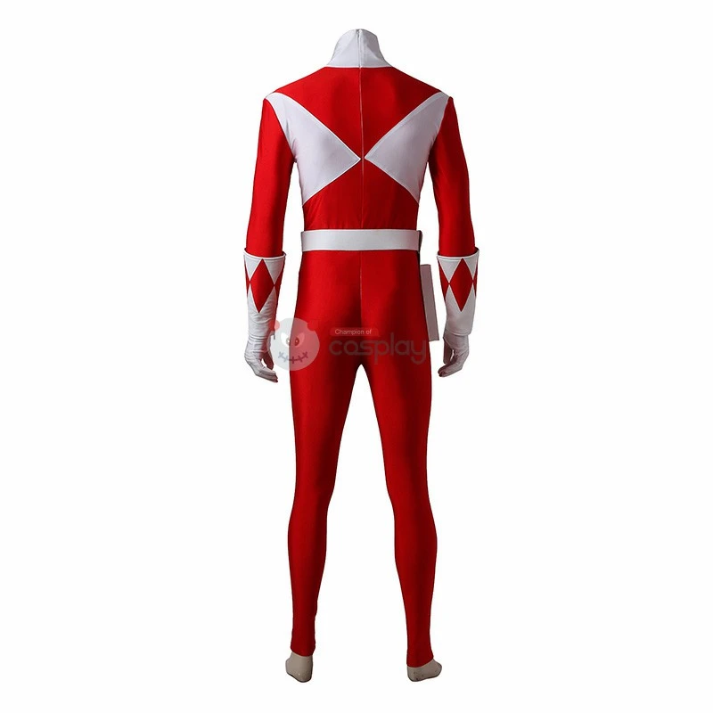 Geki Tyranno Ranger Costume Red Mighty Morphin' Power Rangers Cosplay Costumes 4 Geki Tyranno Ranger Costume Red Mighty Morphin' Power Rangers Cosplay Costumes - Image 4