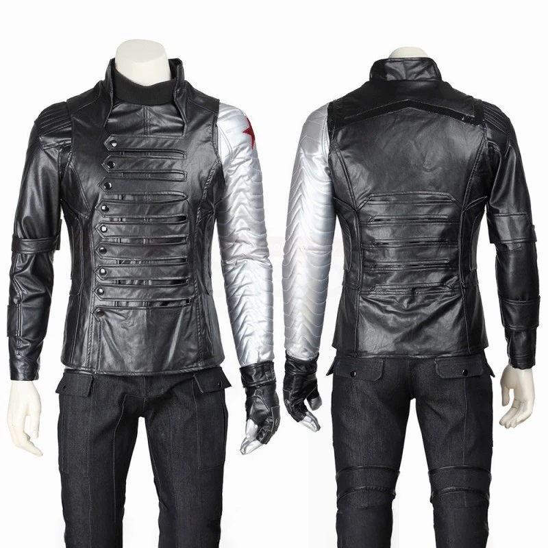 Captain America 2 The Winter Soldier Bucky Barnes Cosplay Costume 4 Captain America 2 The Winter Soldier Bucky Barnes Cosplay Costume - Image 4