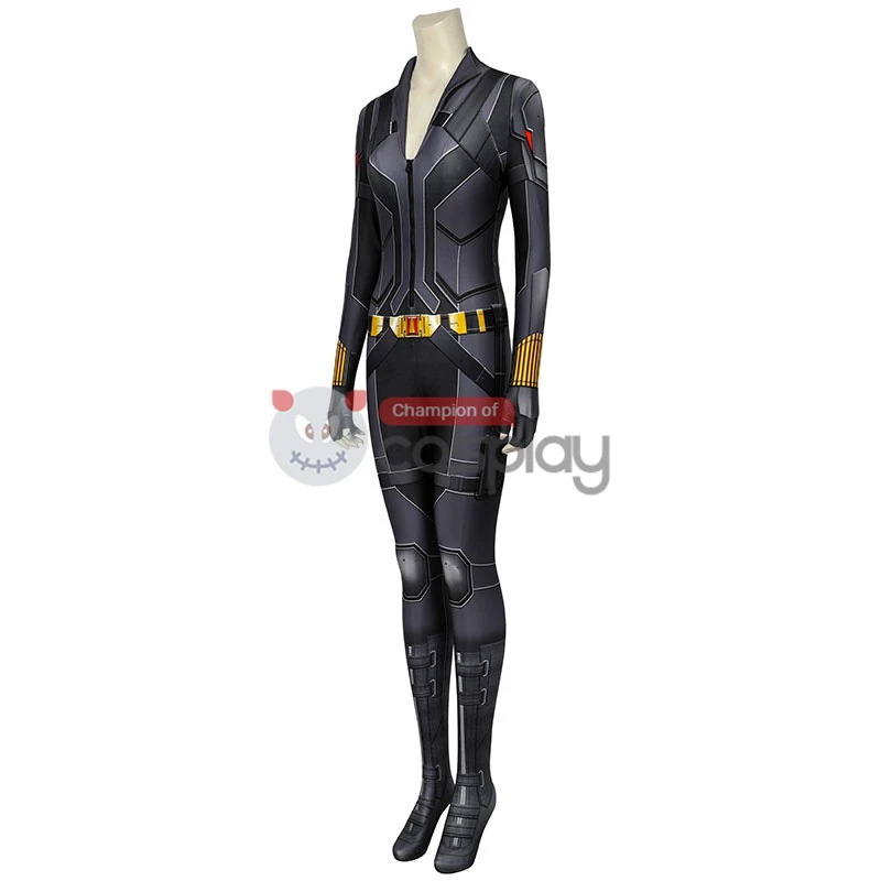 Natasha Romanoff Black Jumpsuit 2020 Movie Black Widow Cosplay Costume 5 Natasha Romanoff Black Jumpsuit 2020 Movie Black Widow Cosplay Costume - Image 5