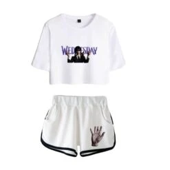 Wednesday Crop Top T-shirt The Addams Family Shorts -Cosplay Clothing Store 4 800x800 562