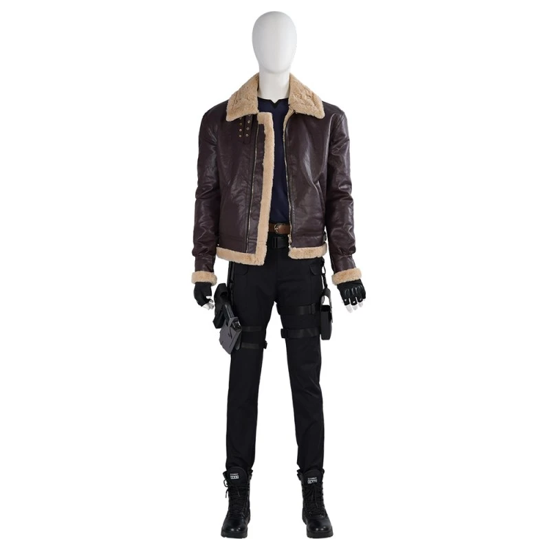 Resident Evil 4 Remake Cosplay Costumes Leon S Kennedy Halloween Suit 2 Resident Evil 4 Remake Cosplay Costumes Leon S Kennedy Halloween Suit - Image 2