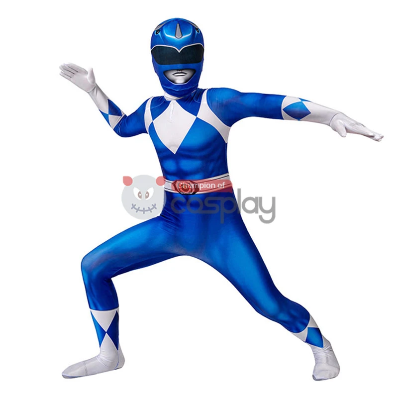 Ready To Ship For Kids Blue Ranger Cosplay Costume 4 Ready To Ship For Kids Blue Ranger Cosplay Costume - Image 4