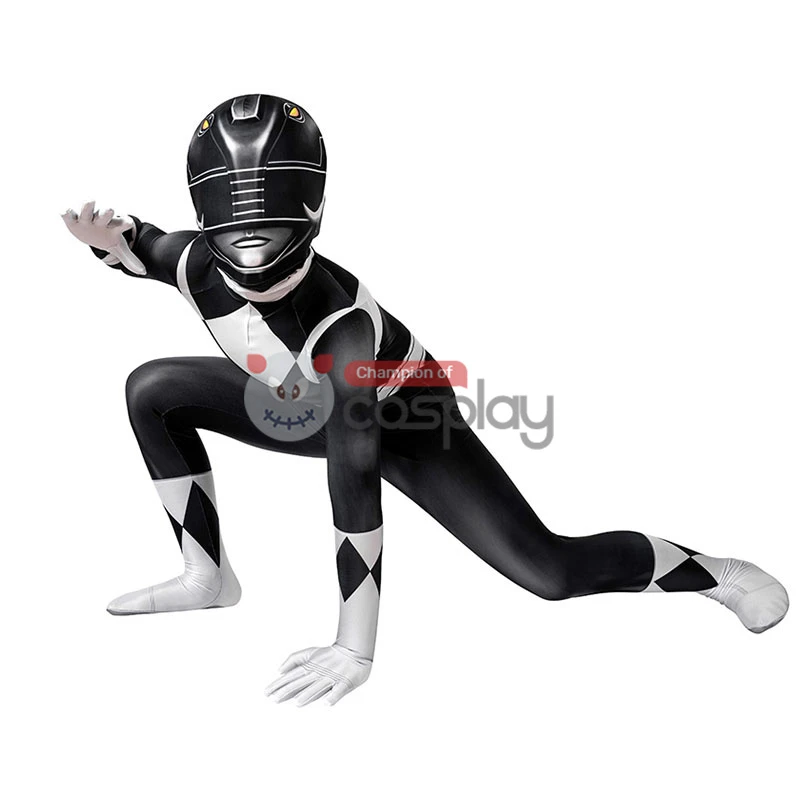 Ready To Ship For Kids Black Ranger Cosplay Costume 4 Ready To Ship For Kids Black Ranger Cosplay Costume - Image 4