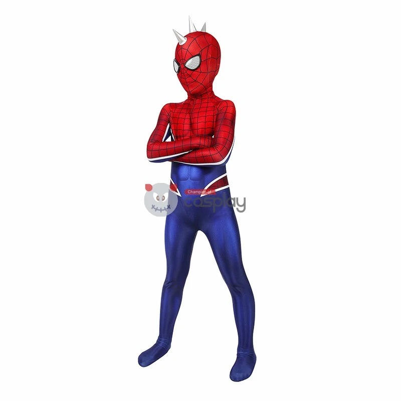 Kids Spider Man Costumes Spider-Man PS4 Punk Suit Cosplay Costumes 5 Kids Spider Man Costumes Spider-Man PS4 Punk Suit Cosplay Costumes - Image 5