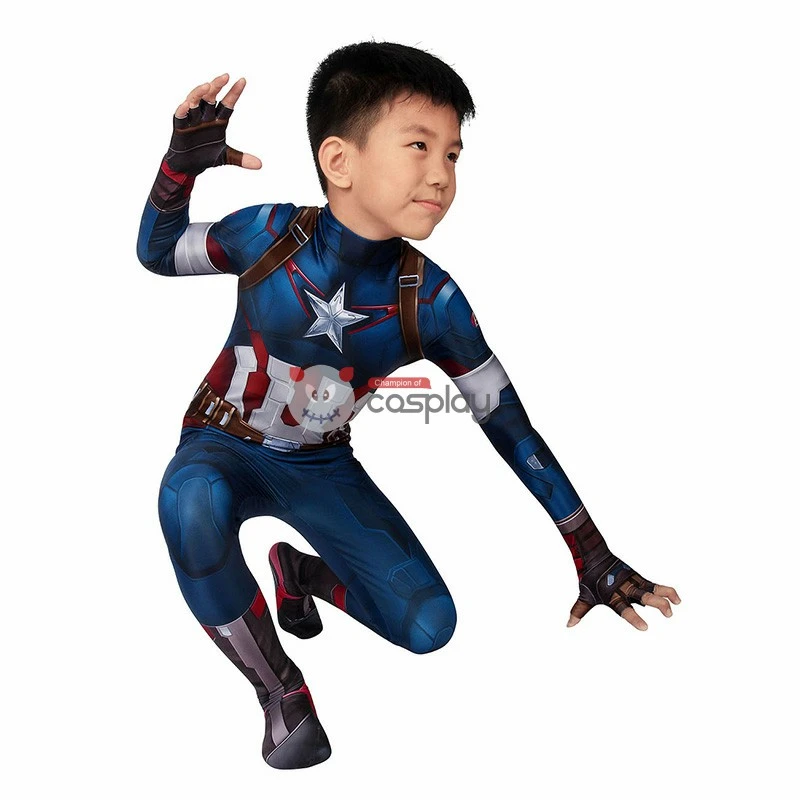 Kids Captain America Costume Avengers: Age Of Ultron Steven Rogers Cosplay Costume 5 Kids Captain America Costume Avengers: Age Of Ultron Steven Rogers Cosplay Costume - Image 5