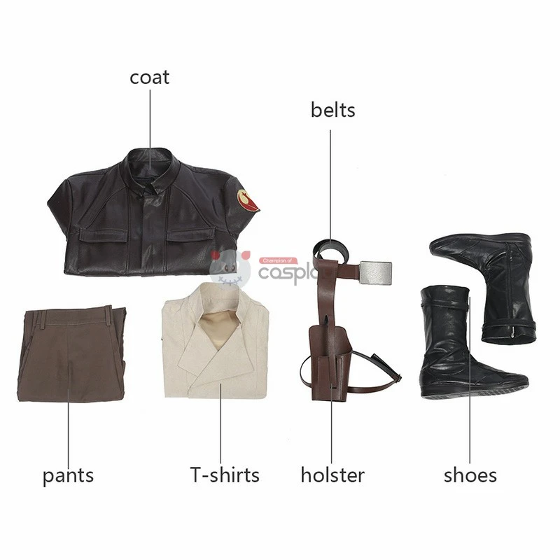 Star Wars 8 The Last Jedi Poe Dameron Cosplay Costume Full Set 6 Star Wars 8 The Last Jedi Poe Dameron Cosplay Costume Full Set - Image 6