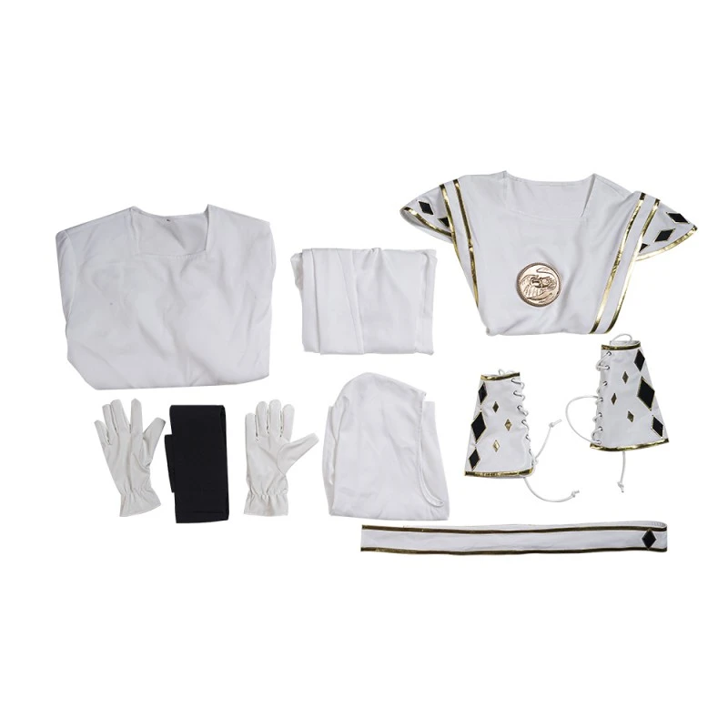 Mighty Morphin Power Rangers Tommy Oliver White Cosplay Costumes MMPR Cosplay Suit 11 Mighty Morphin Power Rangers Tommy Oliver White Cosplay Costumes MMPR Cosplay Suit - Image 11