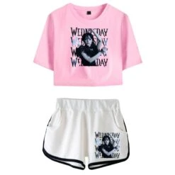 Wednesday Addams Crop Top T-shirt The Addams Family Shorts 12 Wednesday Addams Crop Top T-shirt The Addams Family Shorts -Cosplay Clothing Store 5 800x800 557