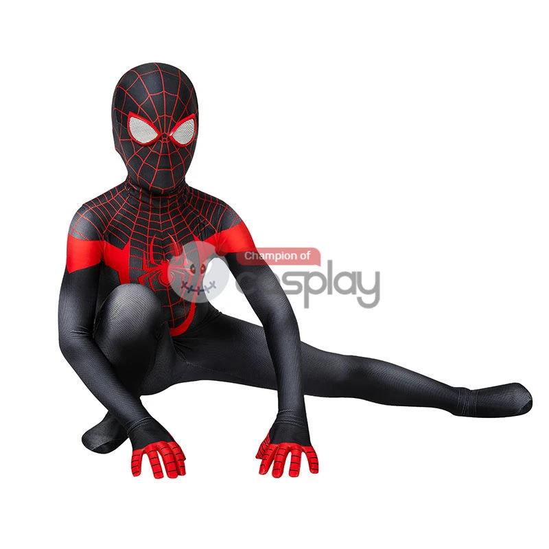Kids Ultimate Spider Man Cosplay Costume Spiderman PS5 Miles Morales Jumpsuit 7 Kids Ultimate Spider Man Cosplay Costume Spiderman PS5 Miles Morales Jumpsuit - Image 7