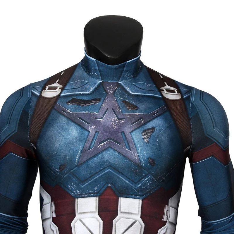 Captain America Jumpsuit Avengers Infinity War Steve Rogers Cosplay Costume 5 Captain America Jumpsuit Avengers Infinity War Steve Rogers Cosplay Costume - Image 5