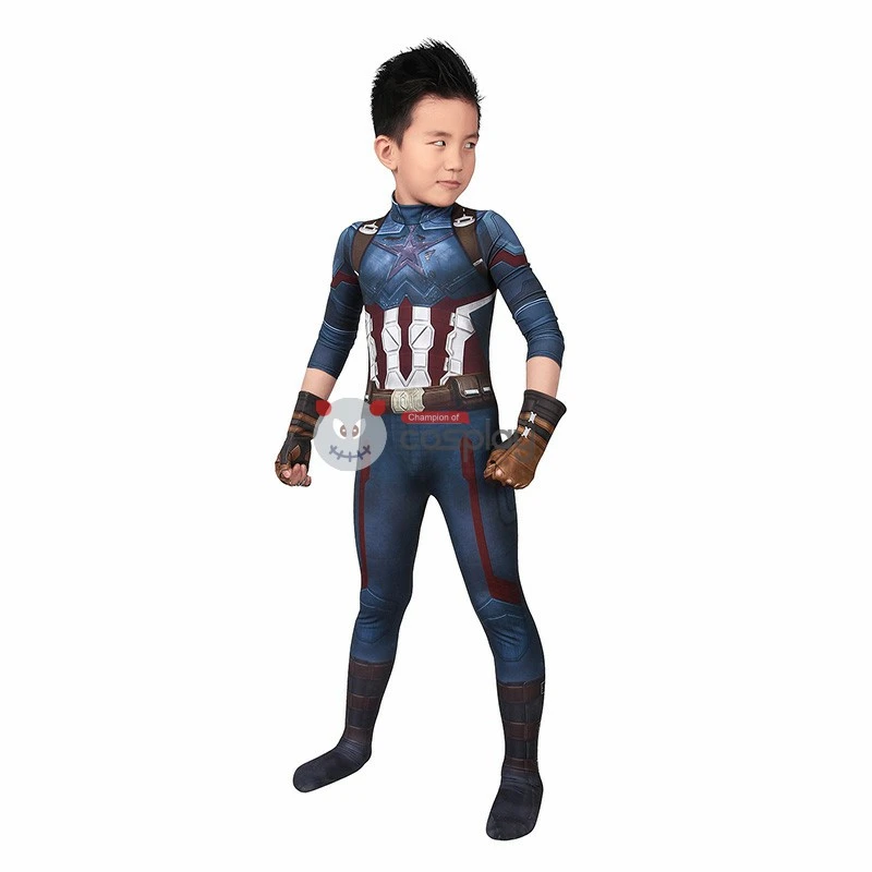 Kids Captain America Costume Avengers Infinity War Steve Rogers Cosplay Costume 6 Kids Captain America Costume Avengers Infinity War Steve Rogers Cosplay Costume - Image 6