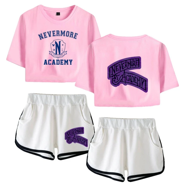 The Addams Family Wednesday T-shirt Nevermore Academy Shorts 7 The Addams Family Wednesday T-shirt Nevermore Academy Shorts - Image 7