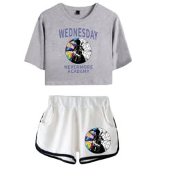 Womens Nevermore Academy T-shirt Wednesday Addams Polyester Shorts -Cosplay Clothing Store 7 800x800 521