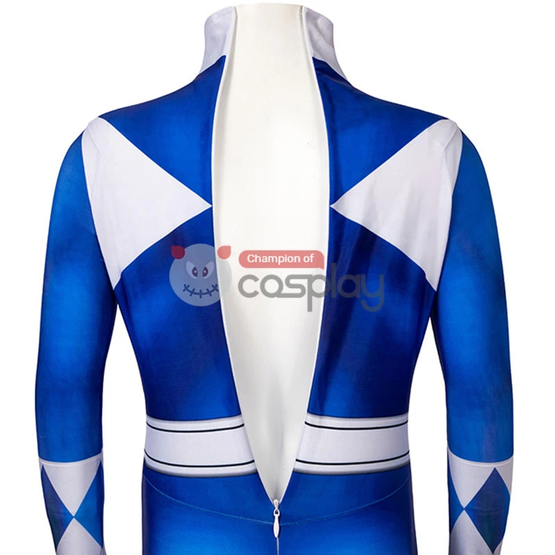 Blue Ranger Jumpsuit Mighty Morphin Power Rangers Cosplay Suit For Kids 7 Blue Ranger Jumpsuit Mighty Morphin Power Rangers Cosplay Suit For Kids - Image 7