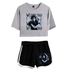 Wednesday Addams Crop Top T-shirt The Addams Family Shorts 15 Wednesday Addams Crop Top T-shirt The Addams Family Shorts -Cosplay Clothing Store 8 800x800 509
