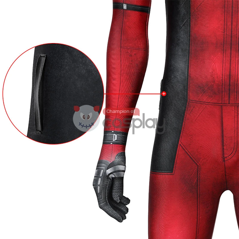 Deadpool Wade Wilson Jumpsuit Cosplay Costume 9 Deadpool Wade Wilson Jumpsuit Cosplay Costume - Image 9