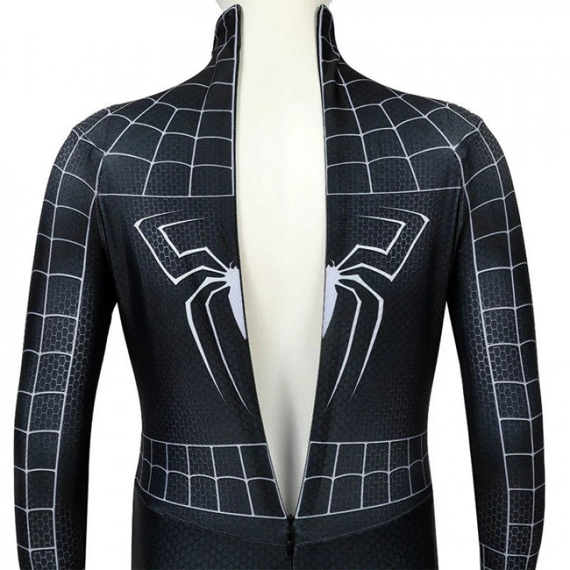 Spiderman 3 Eddie Brock Cosplay Costume Venom Jumpsuit For Kids 9 Spiderman 3 Eddie Brock Cosplay Costume Venom Jumpsuit For Kids - Image 9