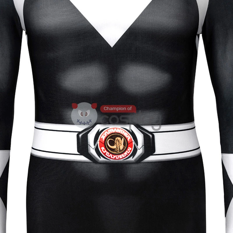 Mighty Morphin Power Rangers Cosplay Costume Black Rangers Suit For Kids 8 Mighty Morphin Power Rangers Cosplay Costume Black Rangers Suit For Kids - Image 8