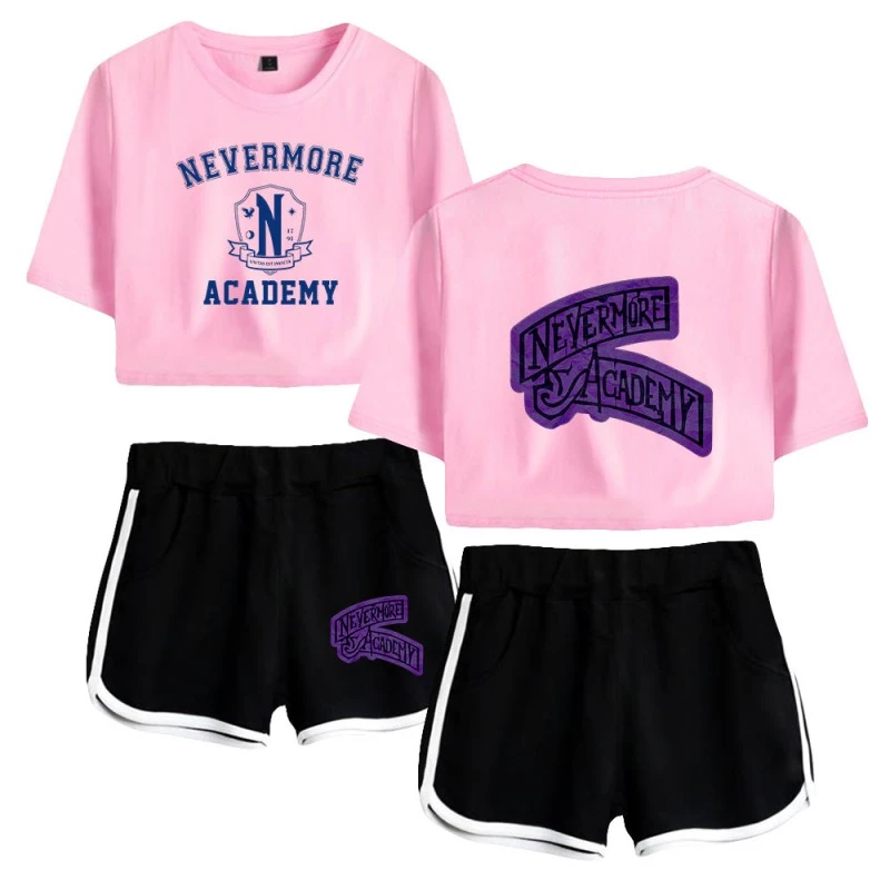 The Addams Family Wednesday T-shirt Nevermore Academy Shorts 9 The Addams Family Wednesday T-shirt Nevermore Academy Shorts - Image 9