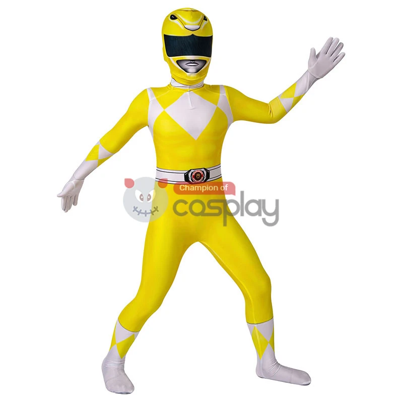Ready To Ship For Kids Yellow Ranger Cosplay Costume 8 Ready To Ship For Kids Yellow Ranger Cosplay Costume - Image 8