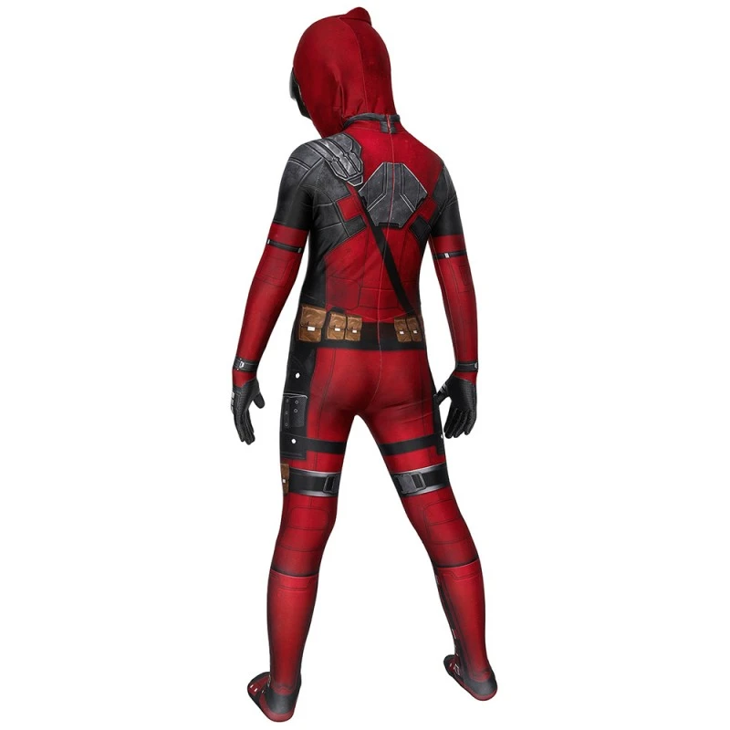 Kids Deadpool Cosplay Costume Deadpool Jumpsuit Full Set 5 Kids Deadpool Cosplay Costume Deadpool Jumpsuit Full Set - Image 5