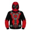 Kids Deadpool Zip Up Long Sleeve Hoodies
