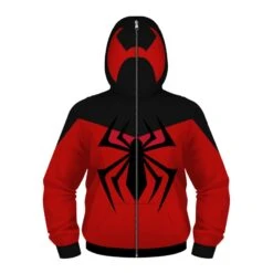 Kids Spider-Man Zip Up Long Sleeve Fashion Hoodie