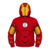 Kids Iron Man Zip Up Long Sleeve Hoodies