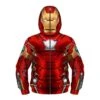 Kids New Iron Man Fashion Zip Up Long Sleeve Hoodies