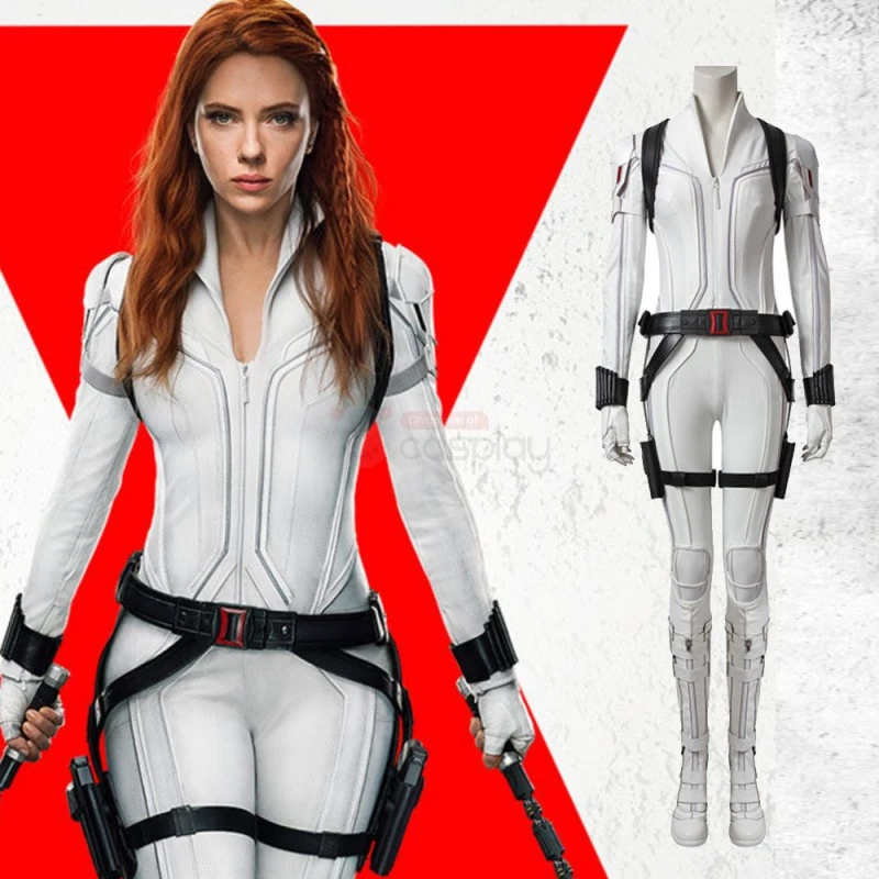 Ready To Ship Black Widow Costumes Natasha Romanoff Cosplay Costume White 3 Ready To Ship Black Widow Costumes Natasha Romanoff Cosplay Costume White - Image 3