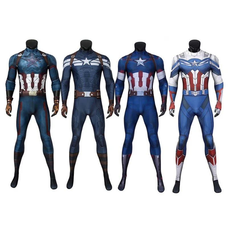 Captain America Suit Classic Captain America Jumpsuit Cosplay Costumes 1 Captain America Suit Classic Captain America Jumpsuit Cosplay Costumes
