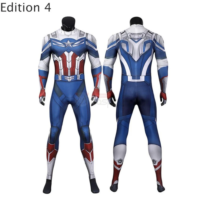 Captain America Suit Classic Captain America Jumpsuit Cosplay Costumes 5 Captain America Suit Classic Captain America Jumpsuit Cosplay Costumes - Image 5