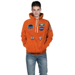 Orange Nasa Astronaut Suit 3D Print Long Sleeve Hoodie -Cosplay Clothing Store QYXH 137 3 800x800 1