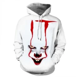 Pennywise White Hoodie It Chapter Two Halloween Sweatshirt