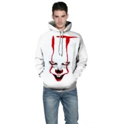 Pennywise White Hoodie It Chapter Two Halloween Sweatshirt -Cosplay Clothing Store QYXH 151 3 800x800 1