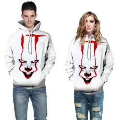 Pennywise White Hoodie It Chapter Two Halloween Sweatshirt -Cosplay Clothing Store QYXH 151 5 800x800 1