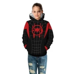 Kids Spider-Man Into The Spider-Verse Pattern Miles Morales Long Sleeve Hoodie -Cosplay Clothing Store TZ 129 4 800x800 1