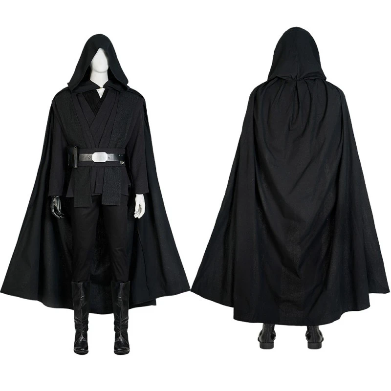 Star Wars The Mandalorian Luke Skywalker Black Cosplay Costumes 1 Star Wars The Mandalorian Luke Skywalker Black Cosplay Costumes