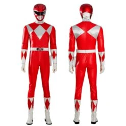 Red Ranger Costume Mighty Morphin Power Rangers Jason Lee Scott Cosplay Suit