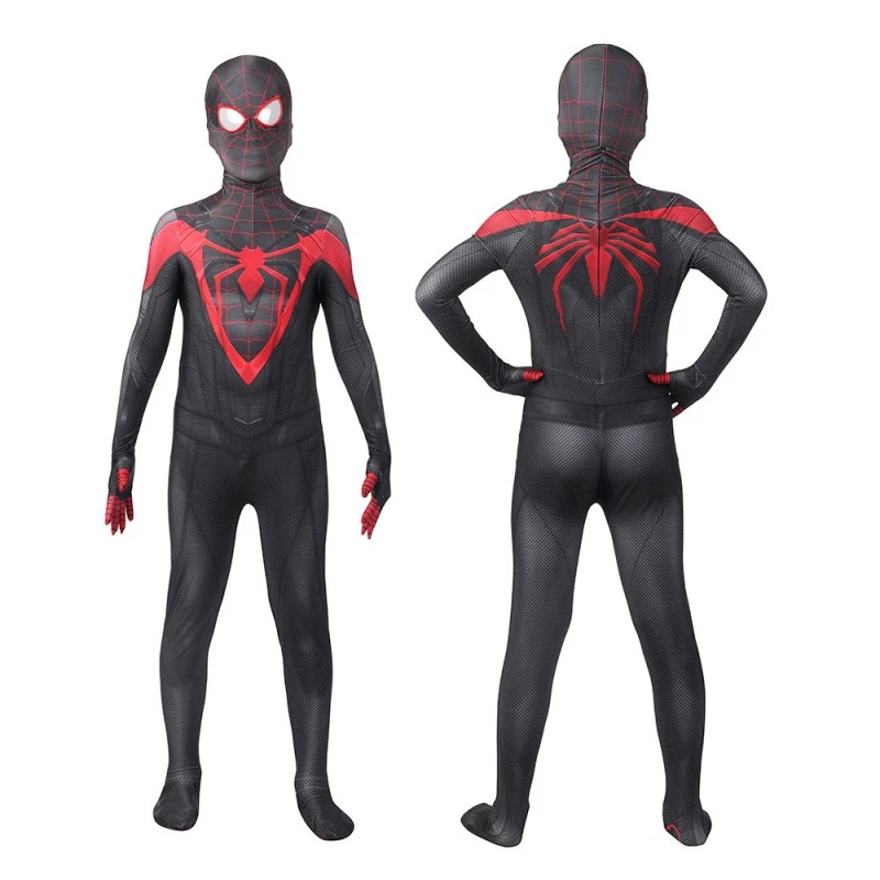 Spider-Man Miles Morales PS5 Cosplay Costume Spiderman Suit For Kids 1 Spider-Man Miles Morales PS5 Cosplay Costume Spiderman Suit For Kids