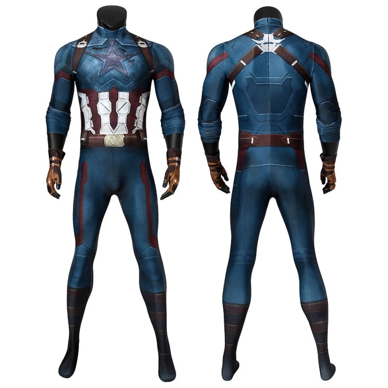 Captain America Jumpsuit Avengers Infinity War Steve Rogers Cosplay Costume 1 Captain America Jumpsuit Avengers Infinity War Steve Rogers Cosplay Costume